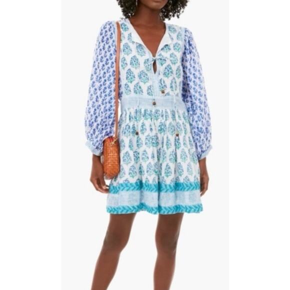 NWT Oliphant tie front mini dress  Small, $288 - Picture 1 of 5